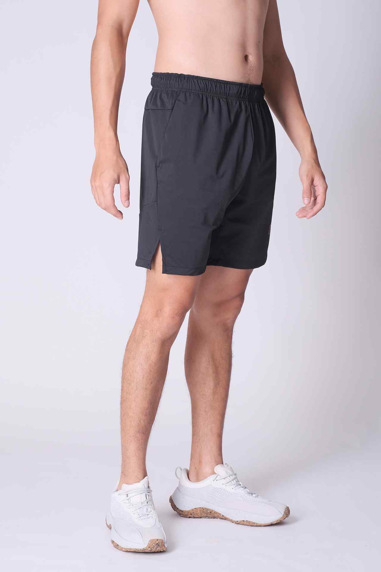 SPE0146 - Cool Touch Wrap Stretch Workout Short 7" - Black