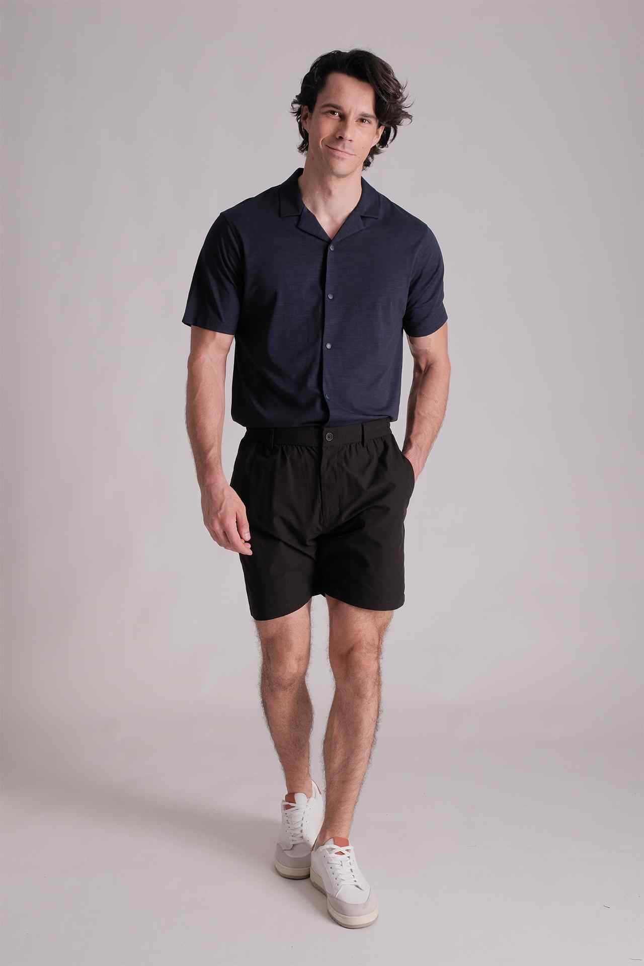 SPE0149 - Essential Water Resistant Classic Office Short 7" - Black