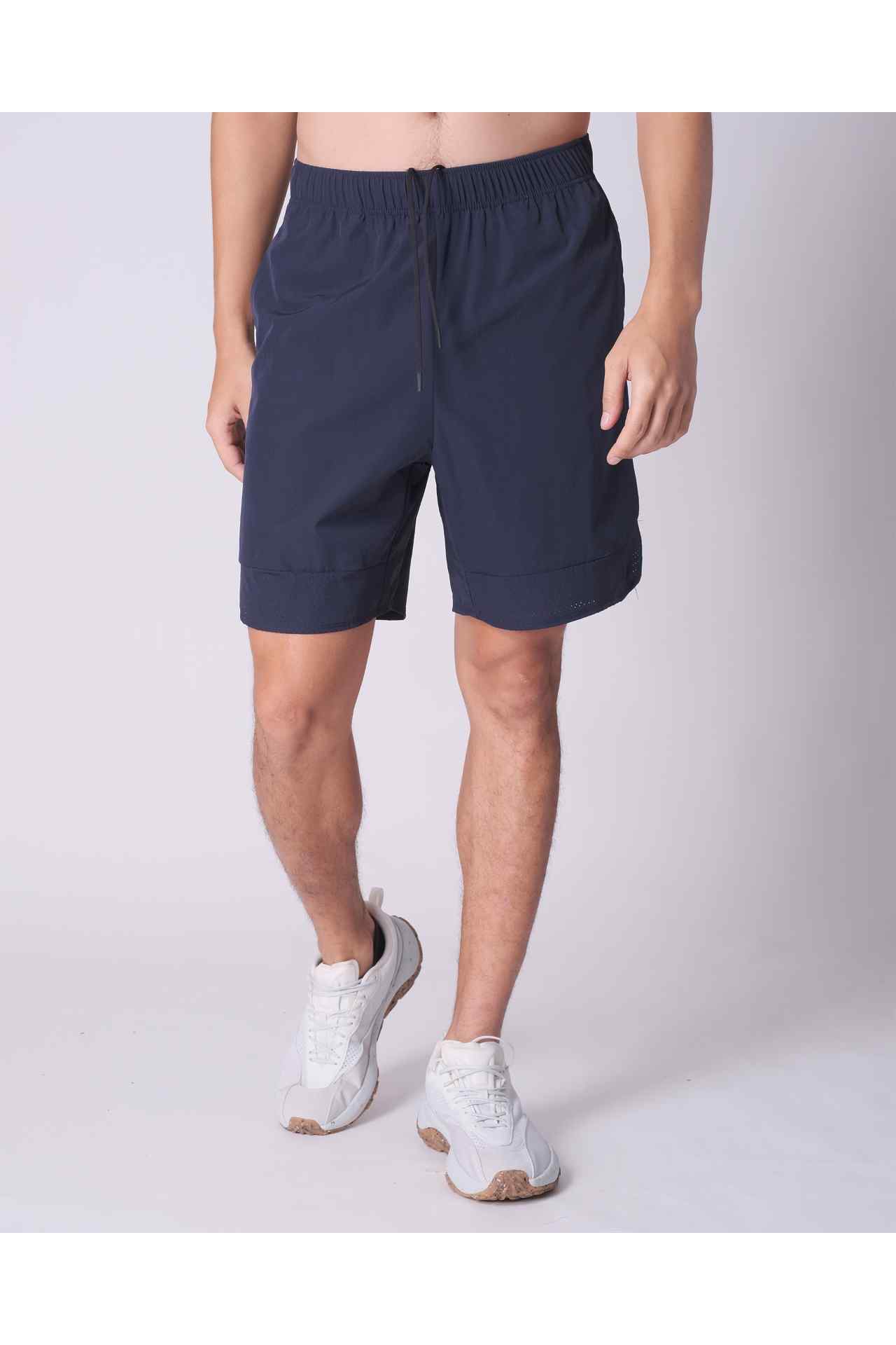 SPE0150 - Water Resistant Stretch Nylon Flex Workout Shorts 7" - Navy