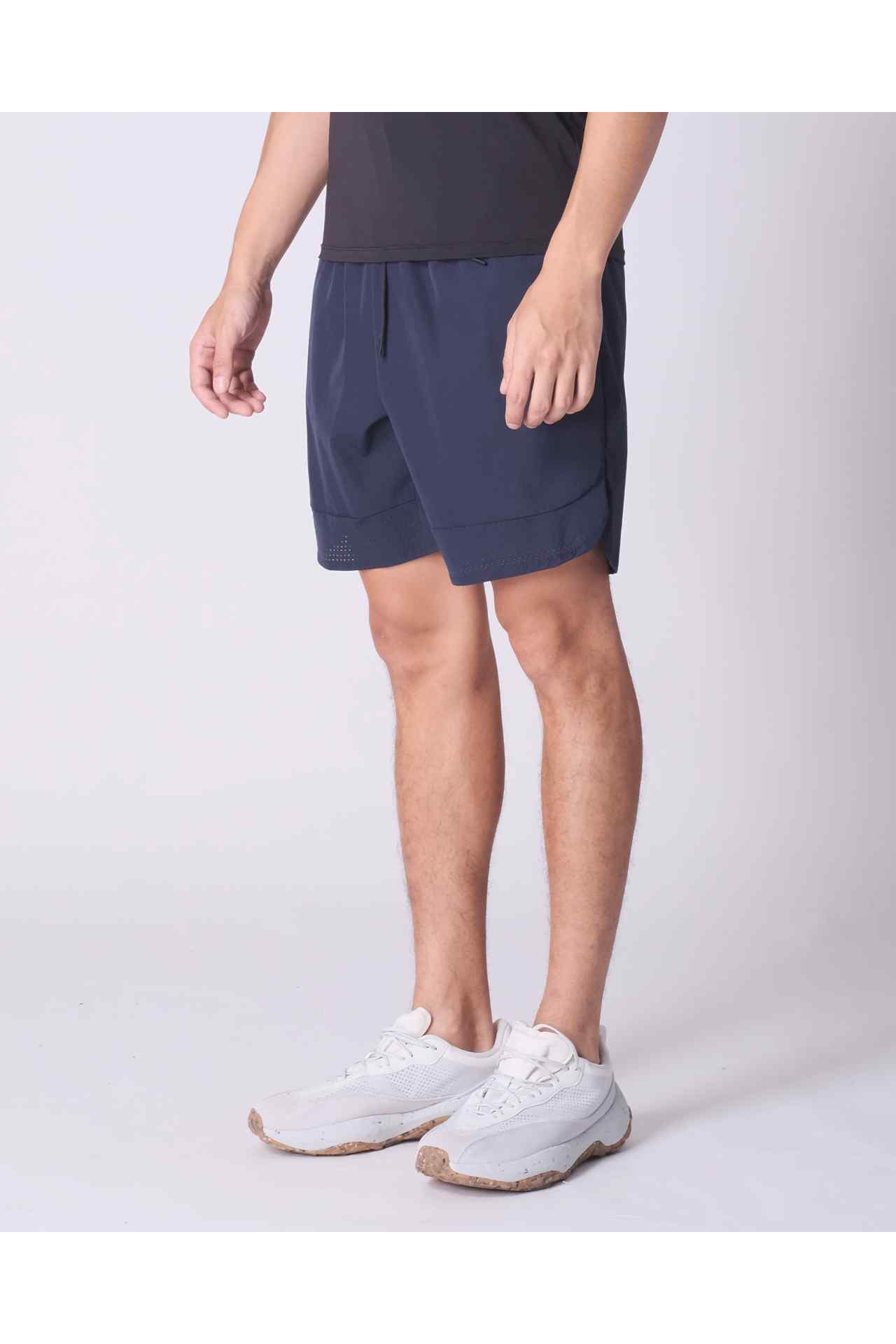 SPE0150 - Water Resistant Stretch Nylon Flex Workout Shorts 7" - Navy
