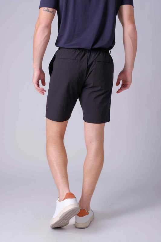 SPE0153 - Water Resistant Stretch Woven Classic Fit Office Short 9" - Black
