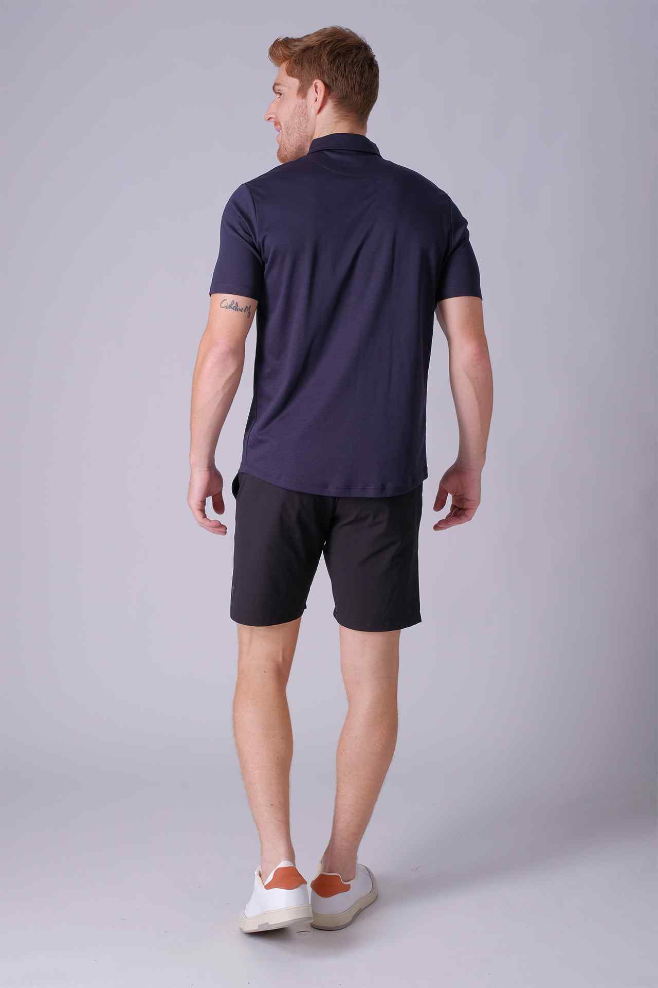 SPE0153 - Water Resistant Stretch Woven Classic Fit Office Short 9" - Black