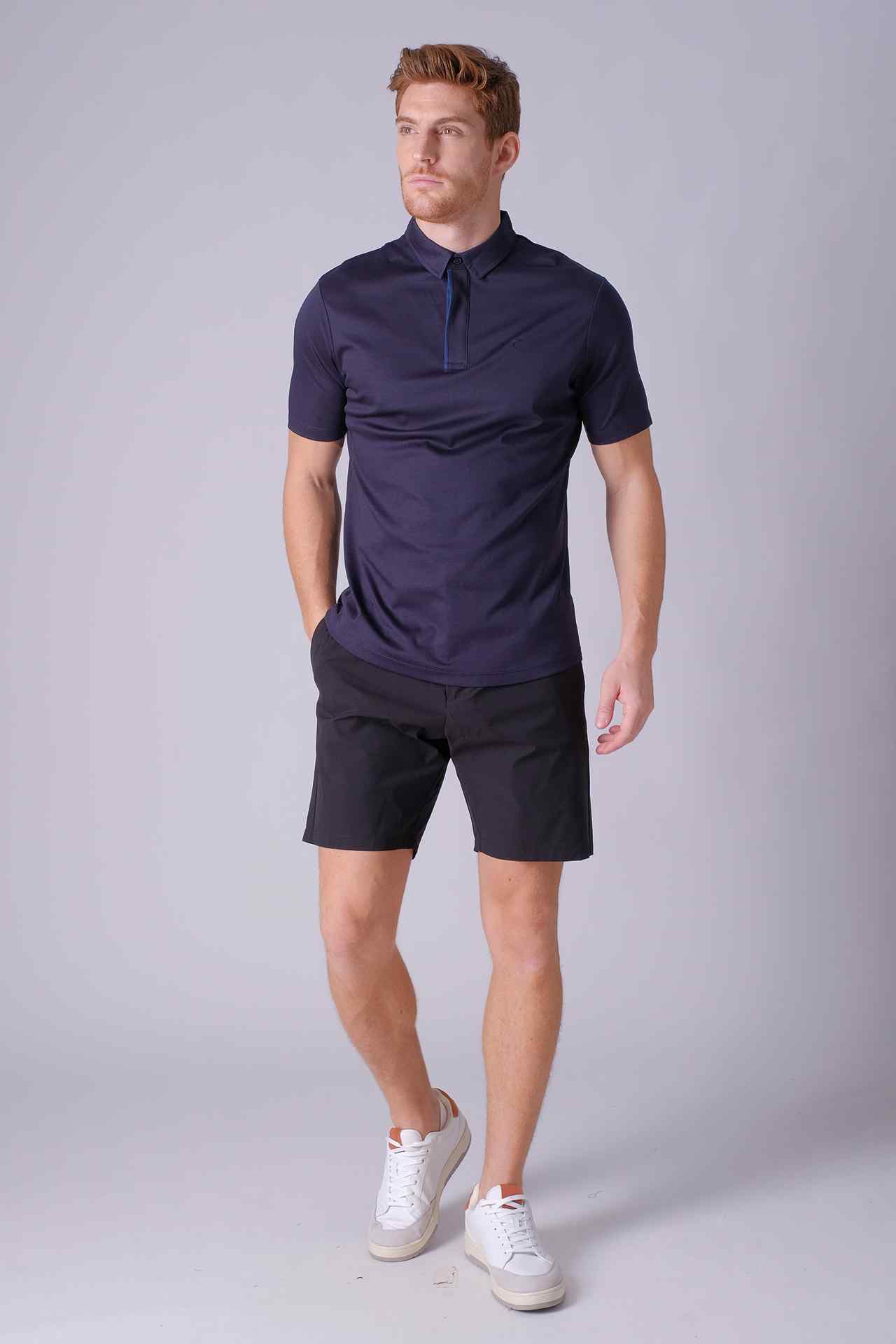 SPE0153 - Water Resistant Stretch Woven Classic Fit Office Short 9" - Black