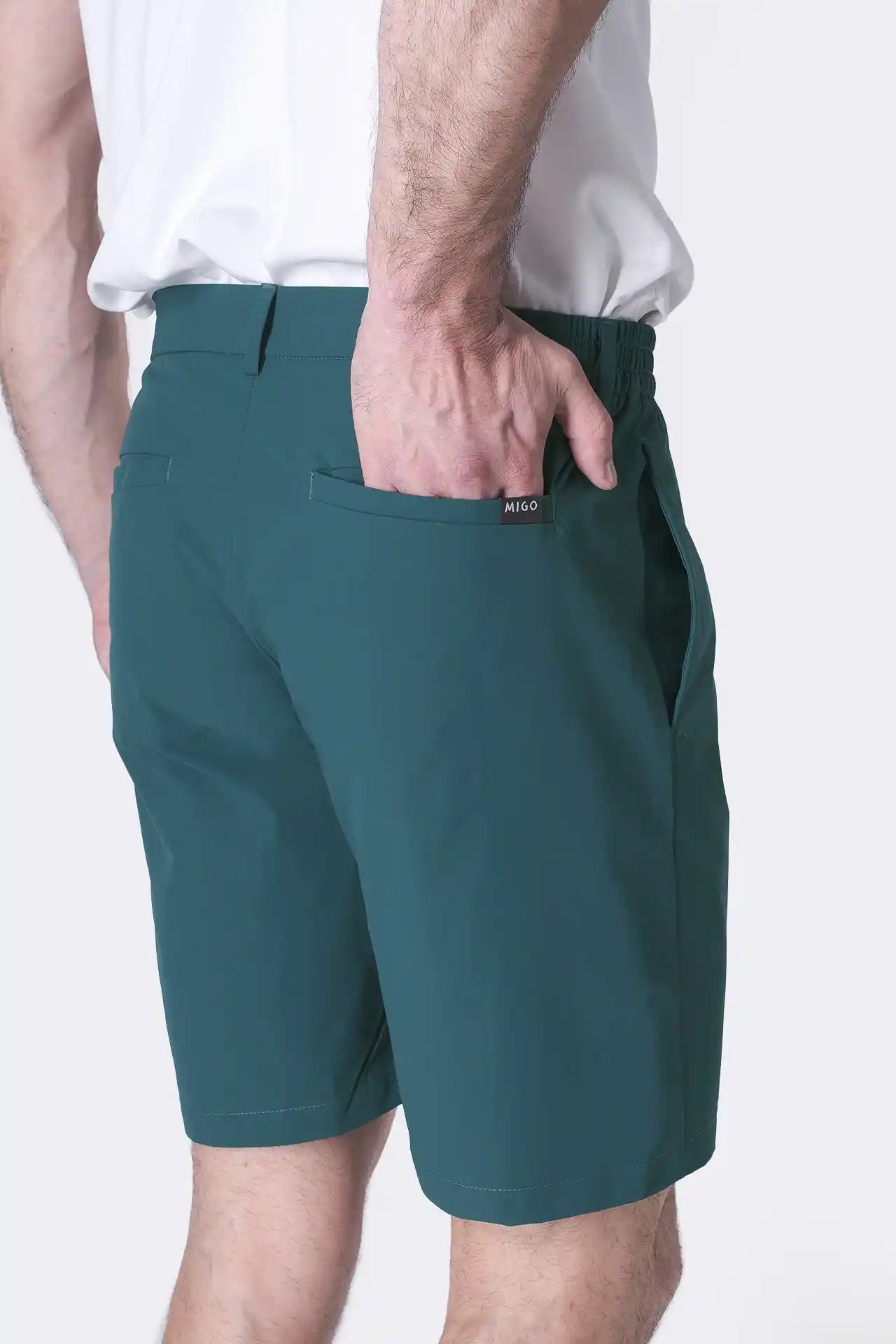 SPE0153 - Water Resistant Stretch Woven Classic Fit Essentials Short 9" - Teal