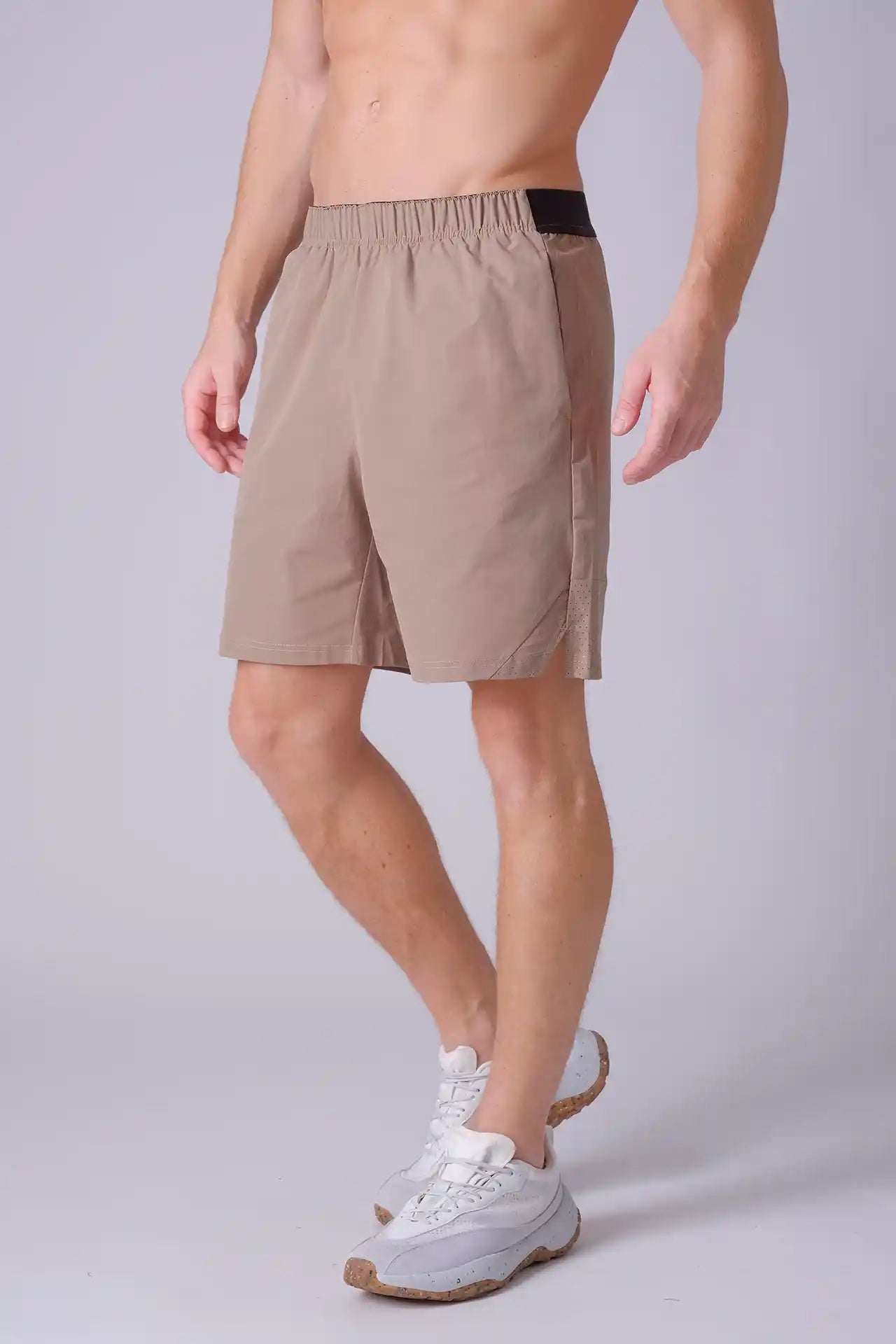 SPE0154 - Breathable Water Resistant Workout Shorts 7" - Khaki