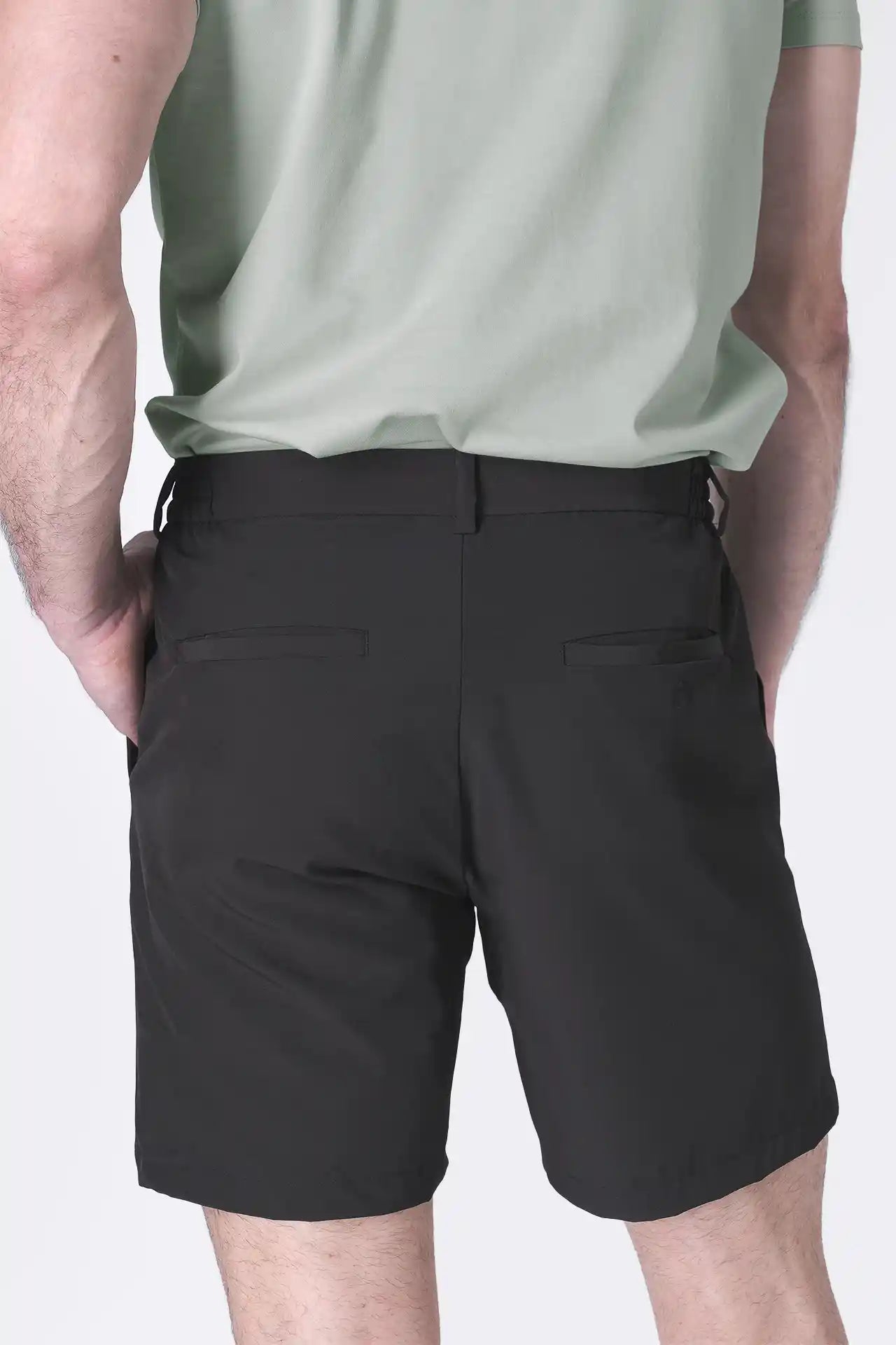 SPE0155 - Ultra Lightweight Stretch Woven Shorts 7" - Black