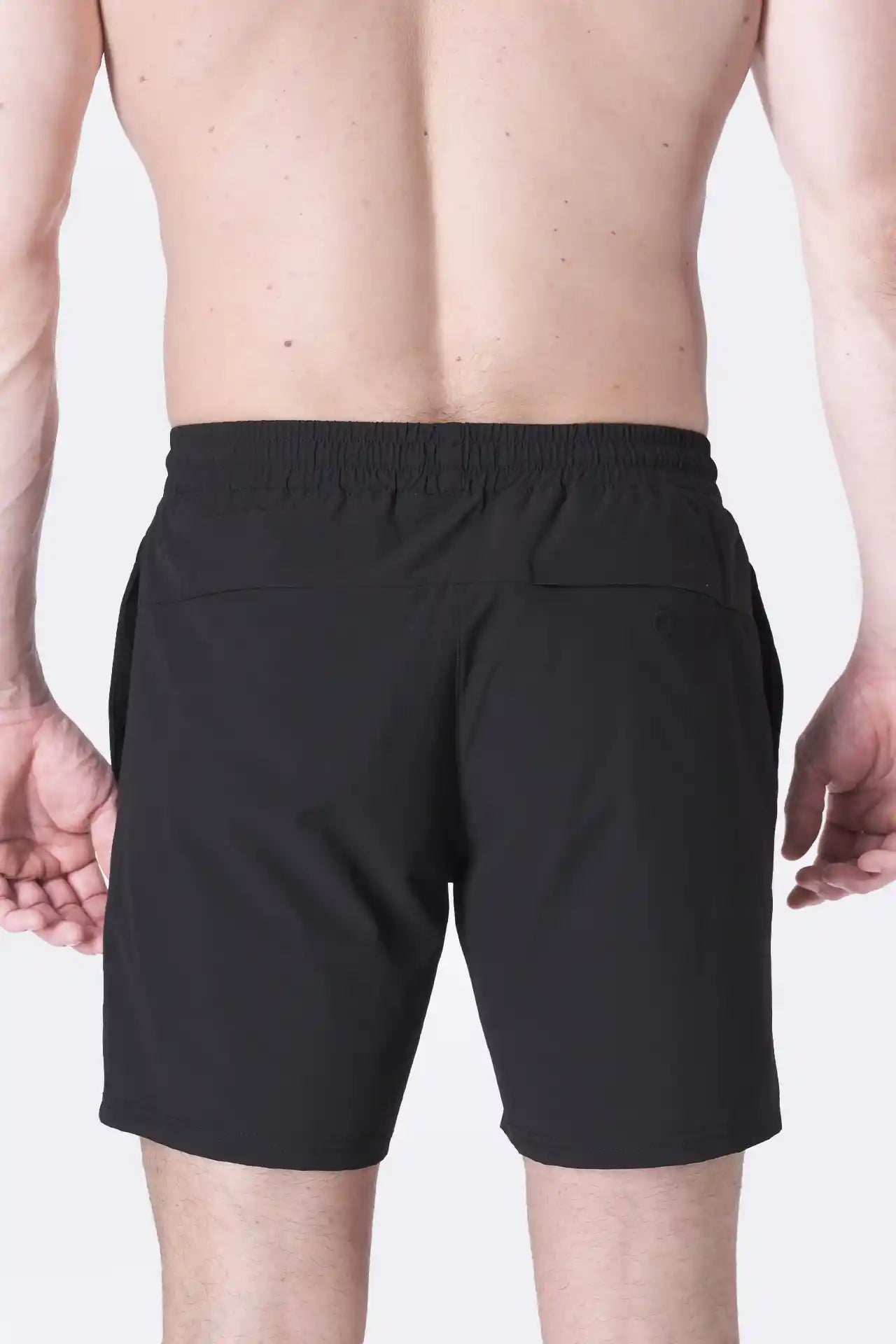 SPE0156 - Water Resistant RipStop Swim Shorts 6" - Black