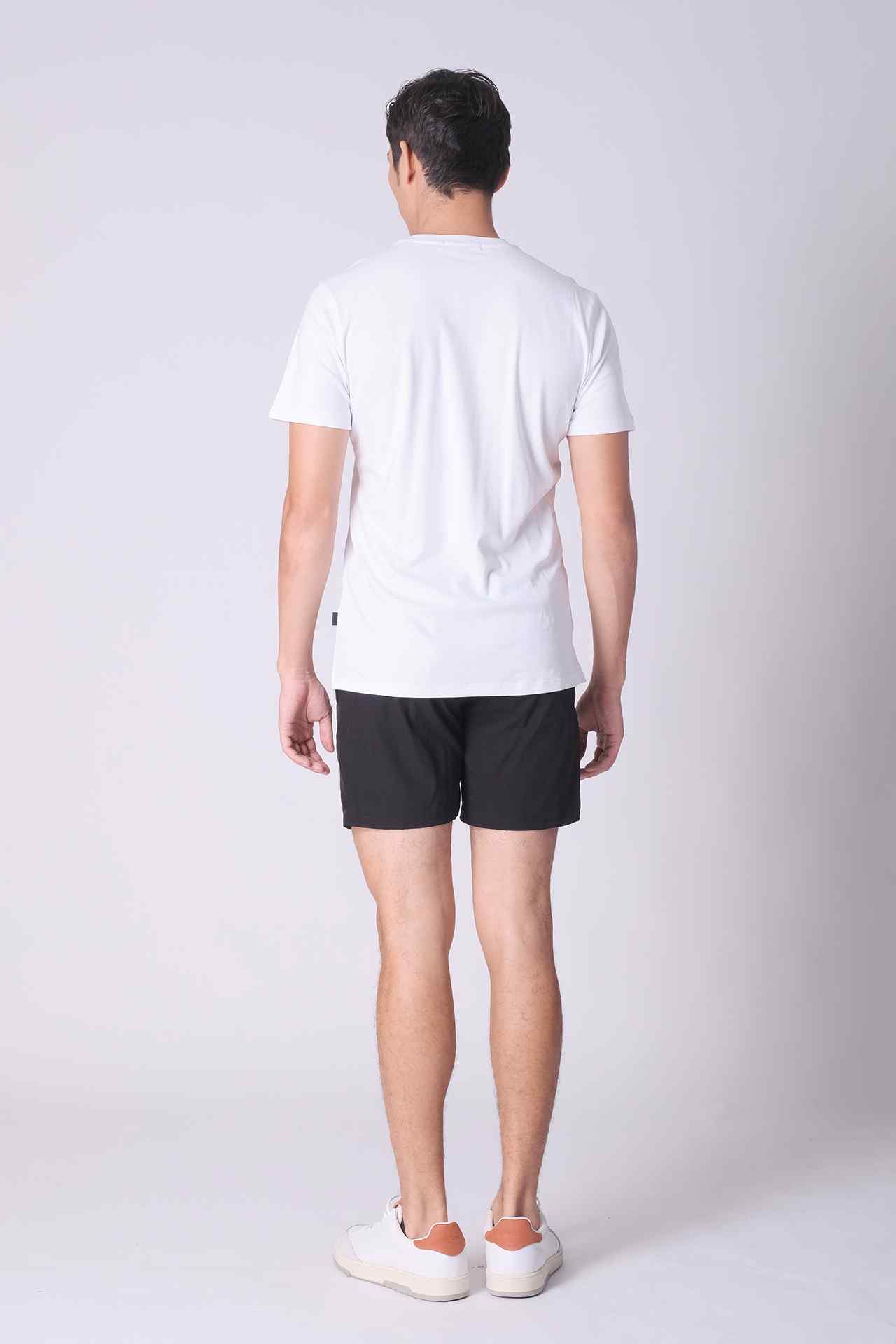 SPE0156 - Water Resistant Lightweight Stretch Everyday Drawstring Active Shorts 6" - Black
