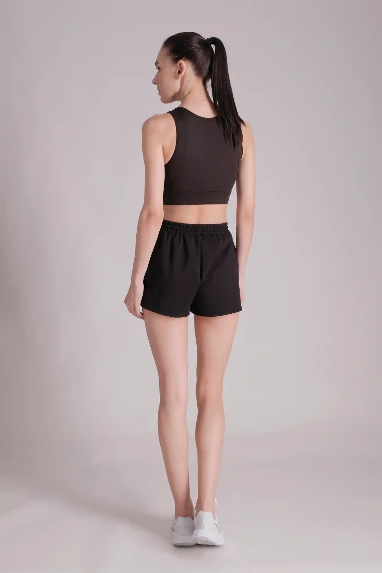 SPWE0182 - Women's Relaxing Fitness Sweat Shorts 2.0" - Black