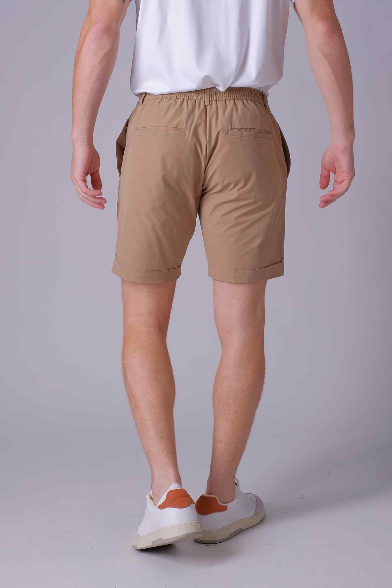 SPE0191 - Essential Water Resistant Rolled Hem Short 8" - Khaki