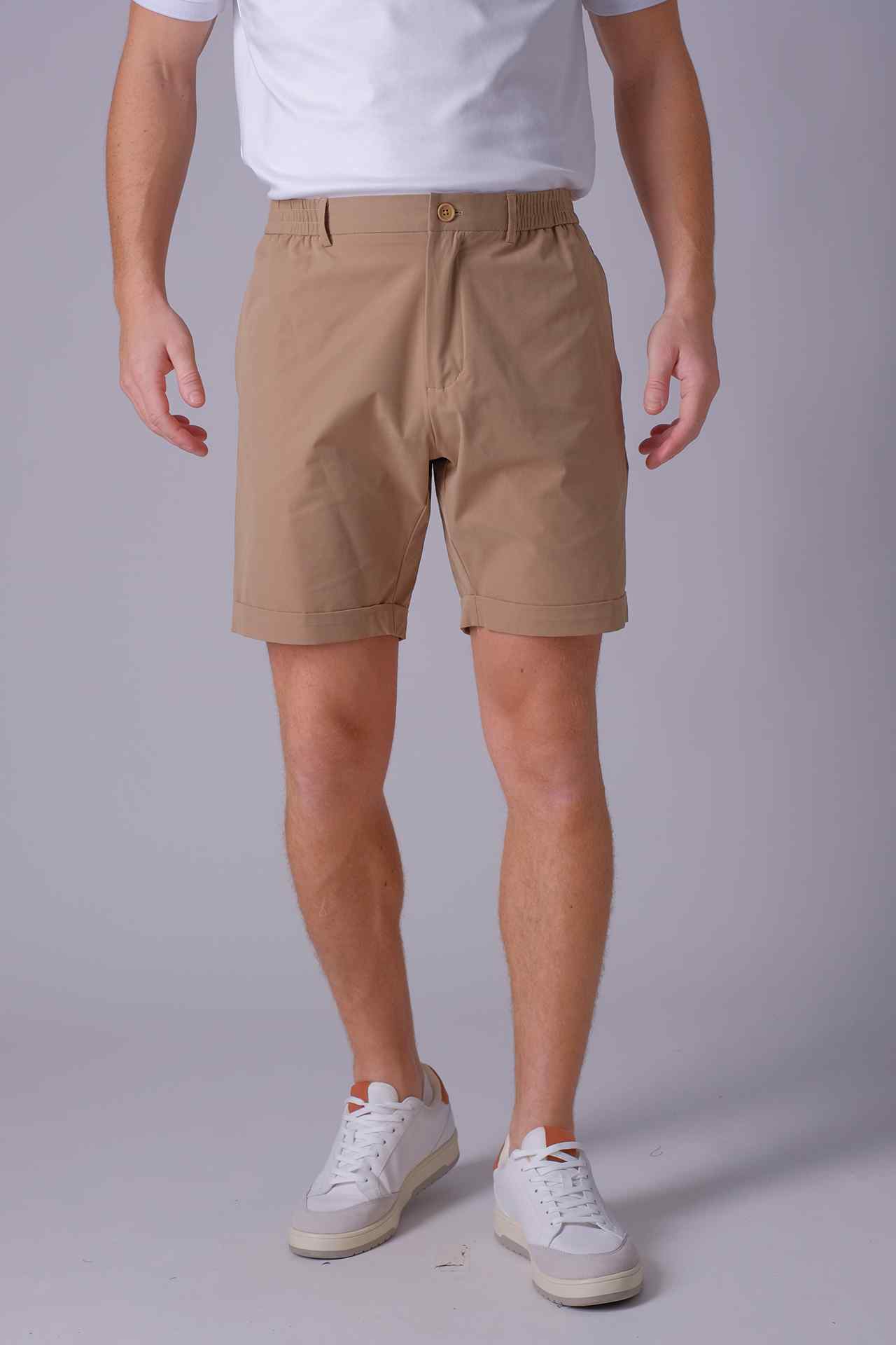 SPE0191 - Essential Water Resistant Rolled Hem Short 8" - Khaki