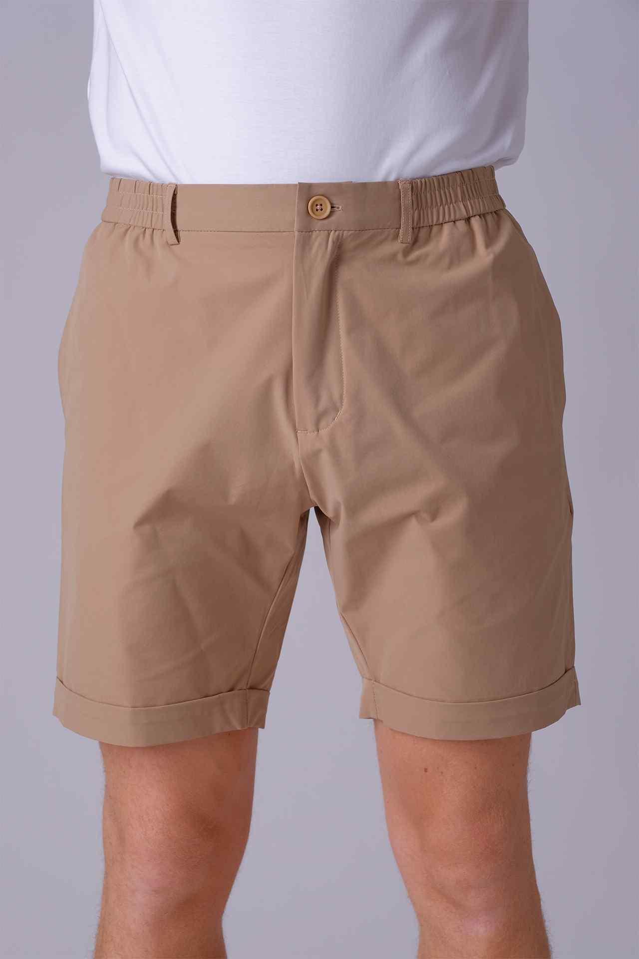 SPE0191 - Essential Water Resistant Rolled Hem Short 8" - Khaki