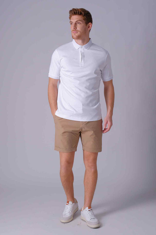 SPE0191 - Essential Water Resistant Rolled Hem Short 8" - Khaki