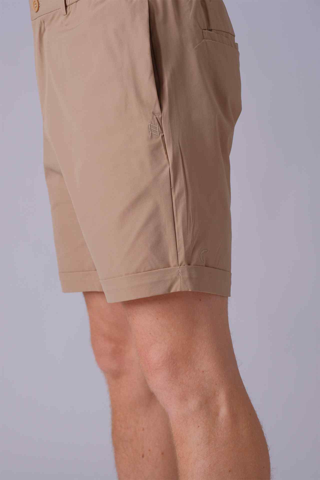 SPE0191 - Essential Water Resistant Rolled Hem Short 8" - Khaki