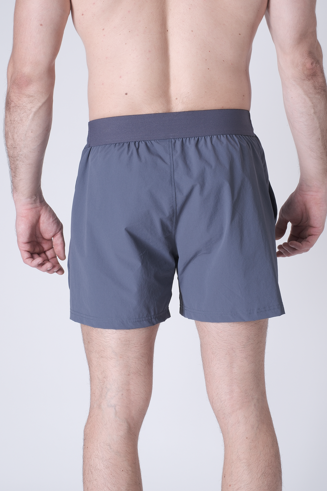 SPE0198 - Lightweight Stretch Nylon Linerless Workout Shorts 5" - Ash Blue