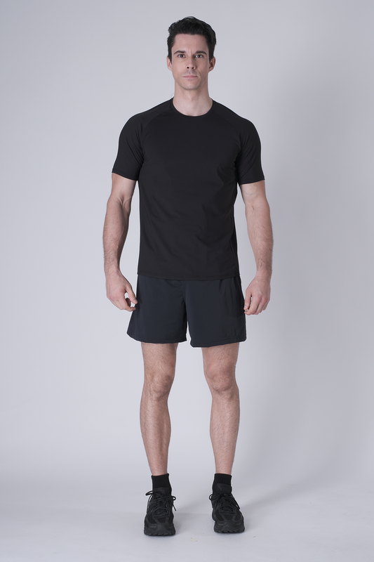 SPE0198 - Lightweight Stretch Nylon Linerless Workout Shorts 5" - Navy