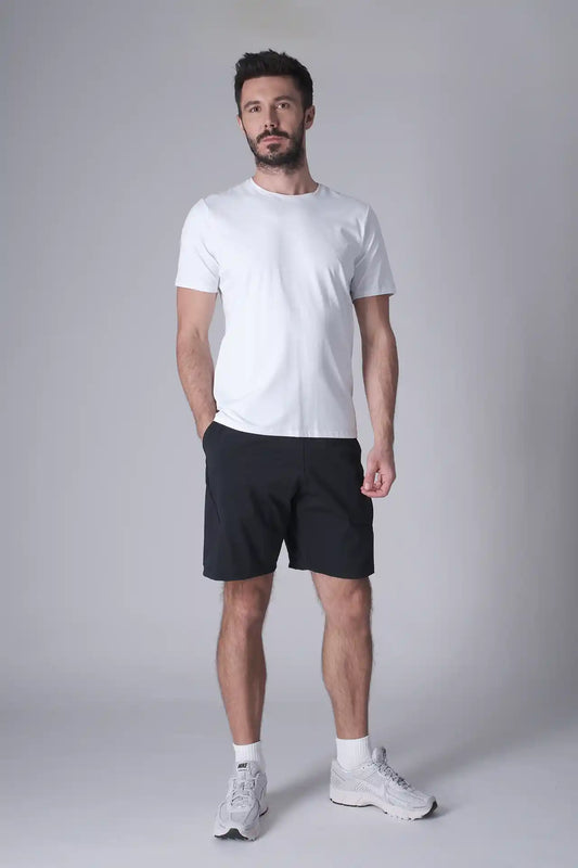 SPE0200 - Lightweight Stretch Nylon Linerless Workout Shorts 9" - Navy