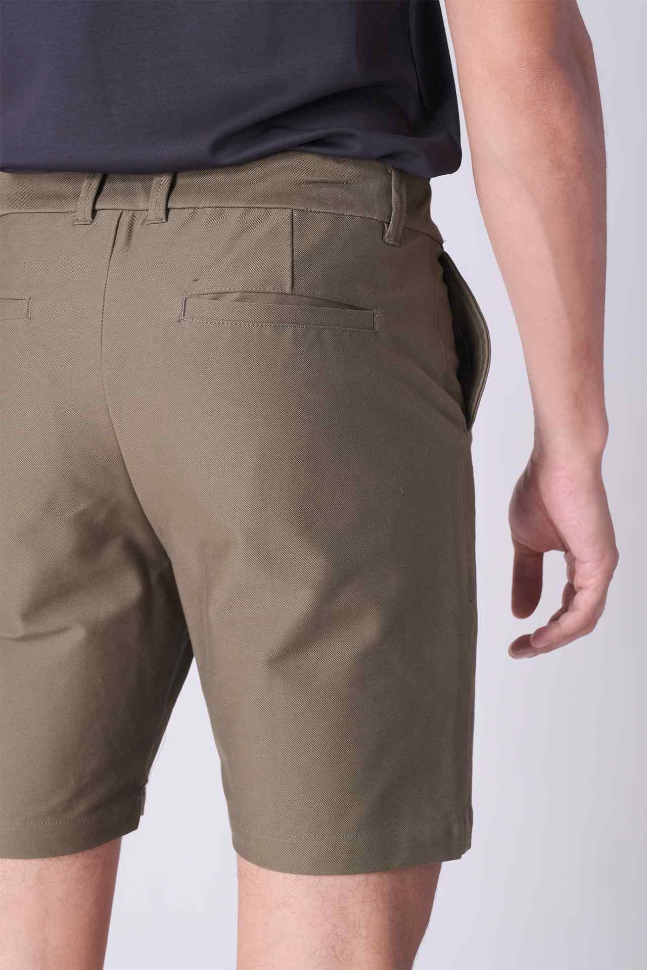 SPE0202 - Essential Stretch Cotton Twill Chino Short 7" - Army