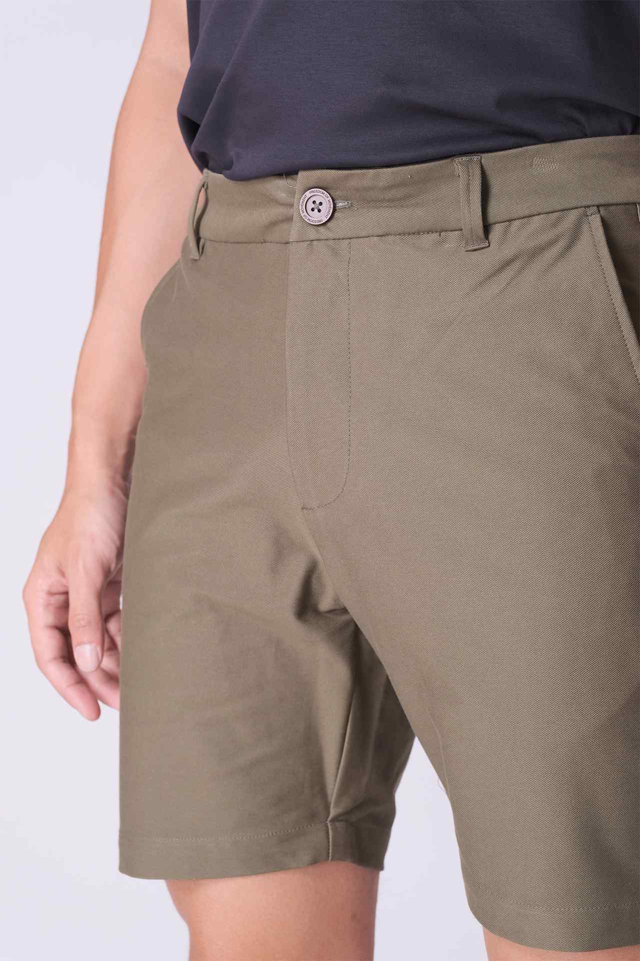 SPE0202 - Essential Stretch Cotton Twill Chino Short 7" - Army