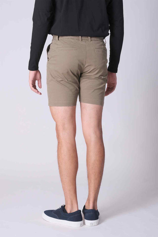 SPE0202 - Essential Stretch Cotton Twill Chino Short 7" - Mid Brown