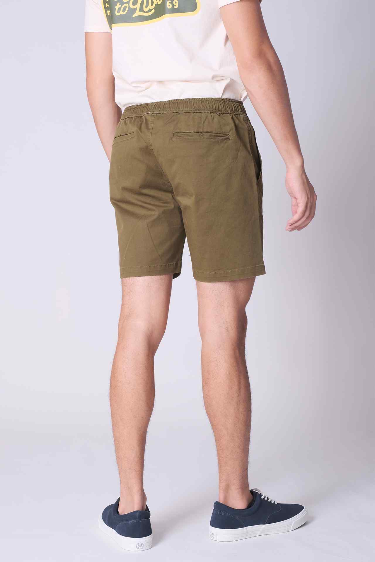 SPE0203 - Essential Stretch Cotton Twill Shorts 7" - Army