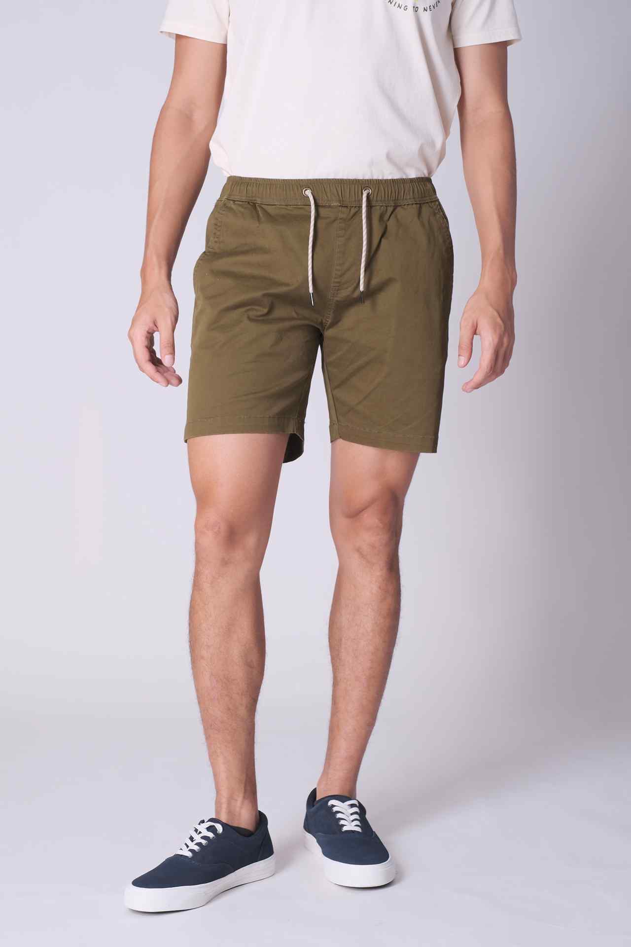 SPE0203 - Essential Stretch Cotton Twill Shorts 7" - Army