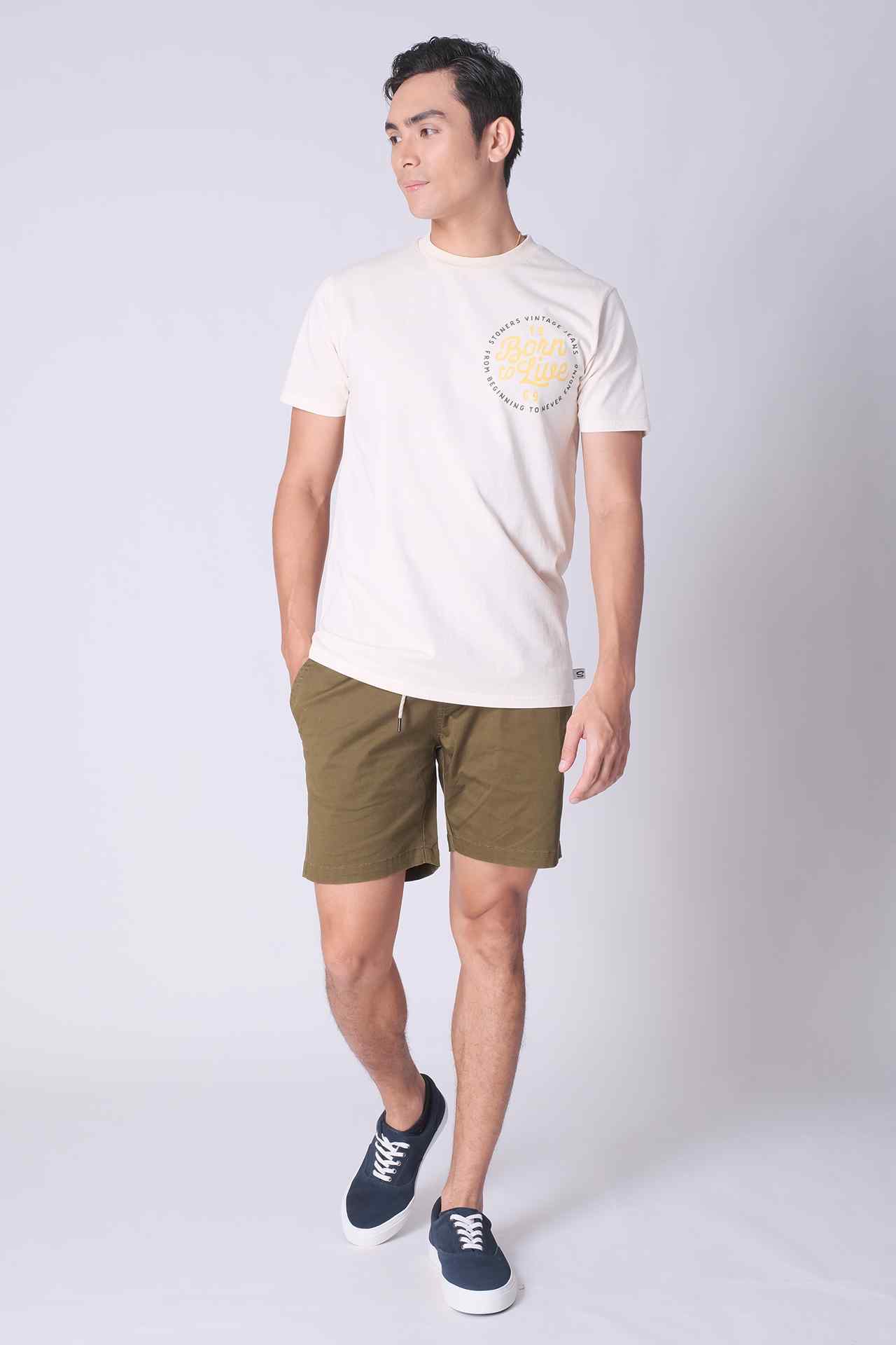 SPE0203 - Essential Stretch Cotton Twill Shorts 7" - Army