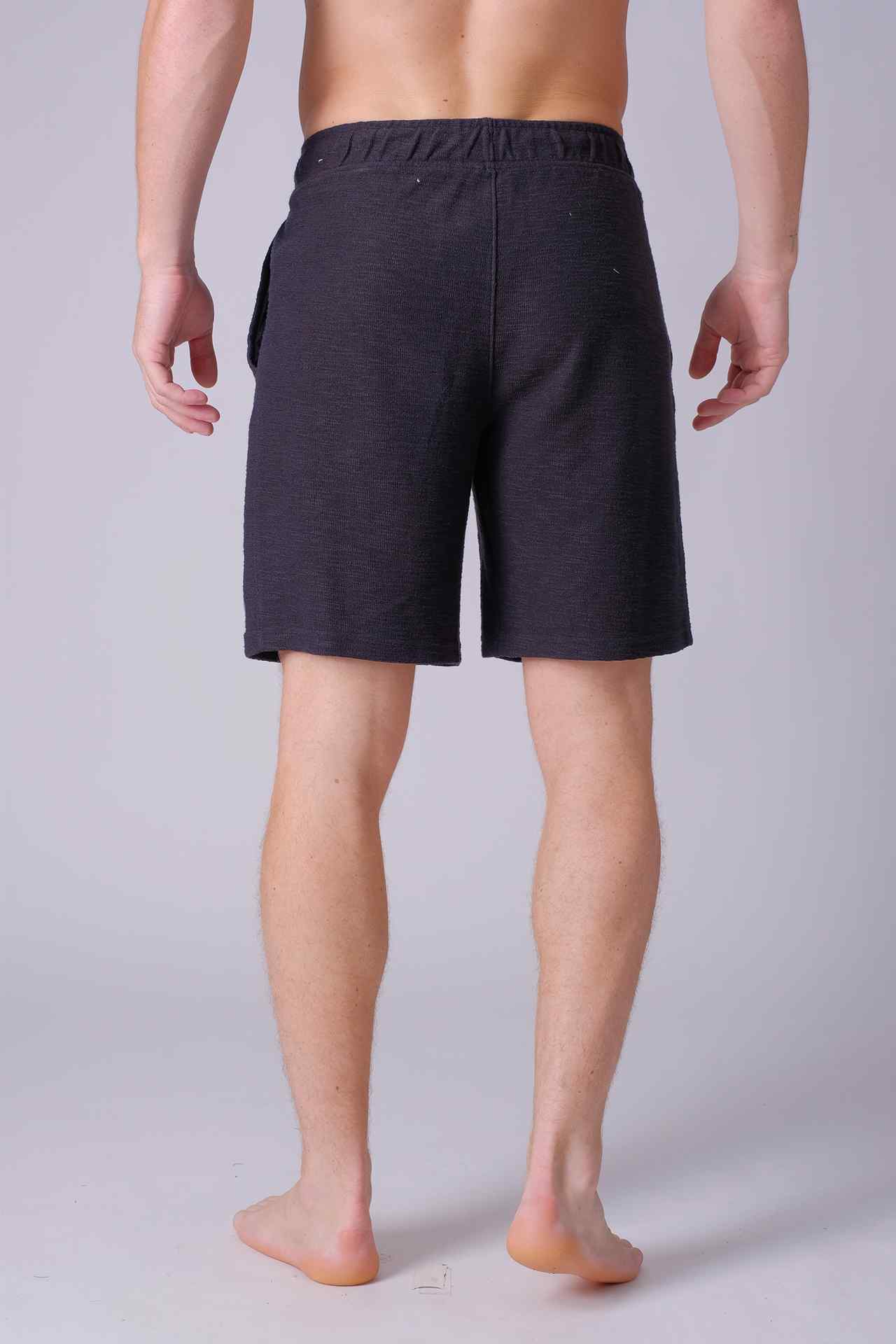 SPE0213 - Midweight Knitted Stretch French Terry Yoga Shorts 8.0" - Black