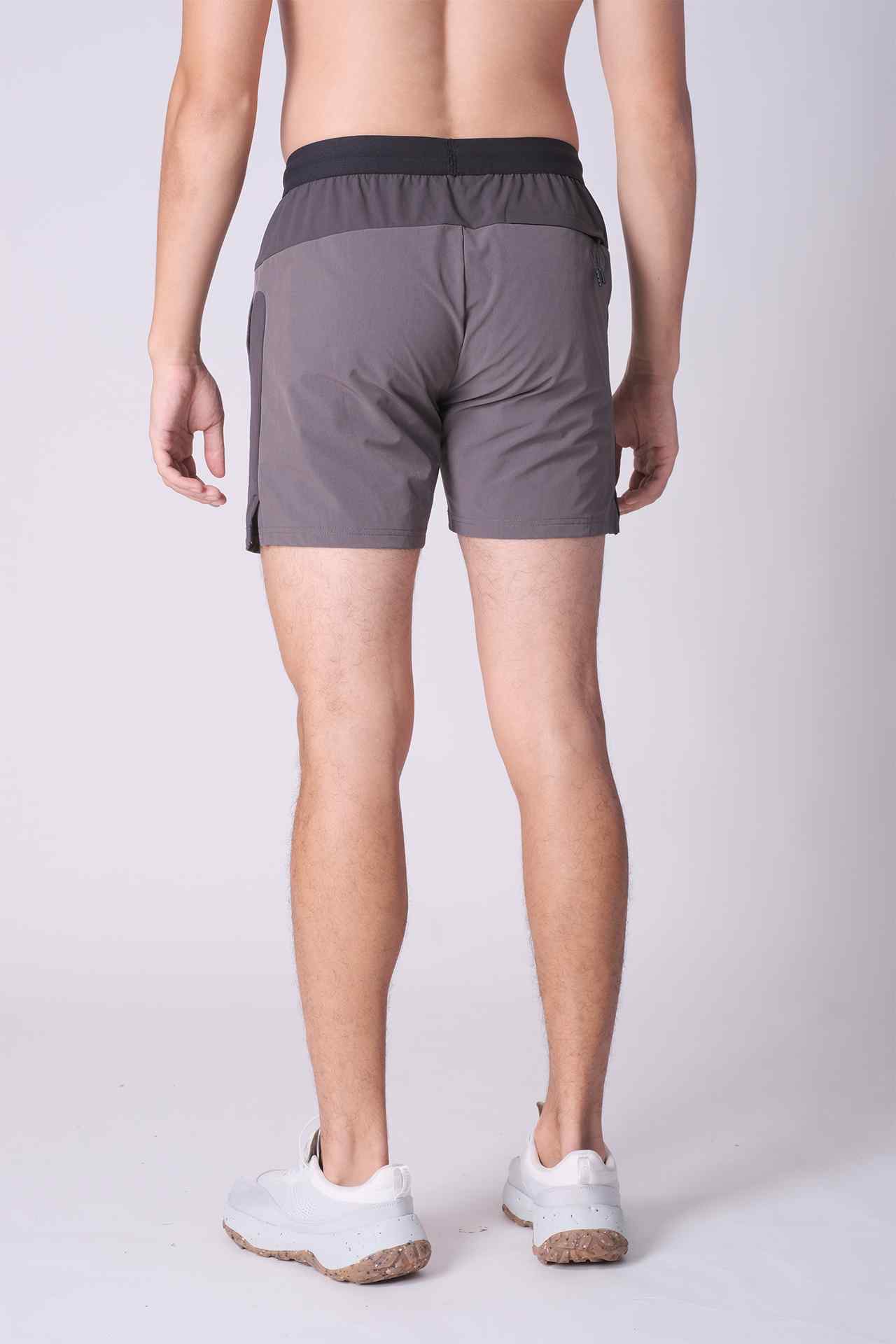 SPE0219 - Water Repellent Tight Fit Stretch Workout Shorts 5.5" - Grey