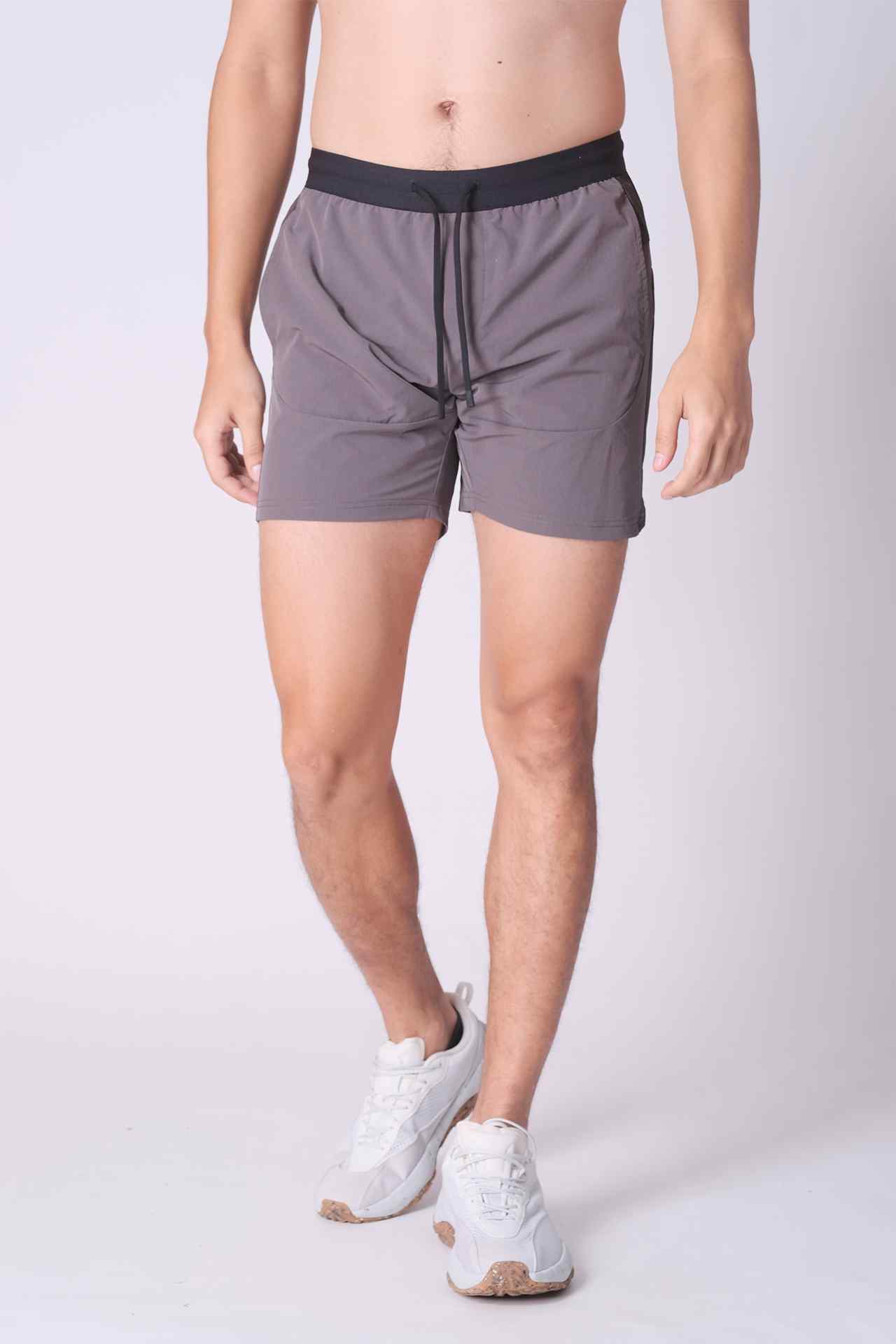 SPE0219 - Water Repellent Tight Fit Stretch Workout Shorts 5.5" - Grey