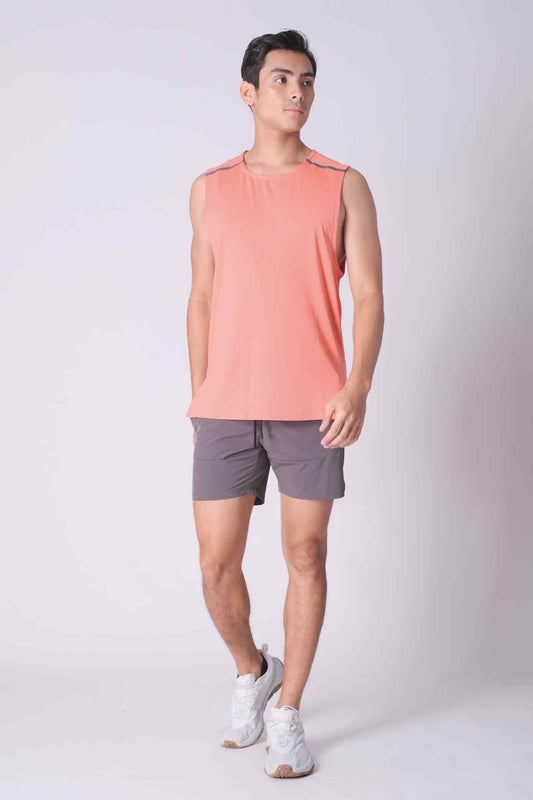 SPE0219 - Water Repellent Tight Fit Stretch Workout Shorts 5.5" - Grey