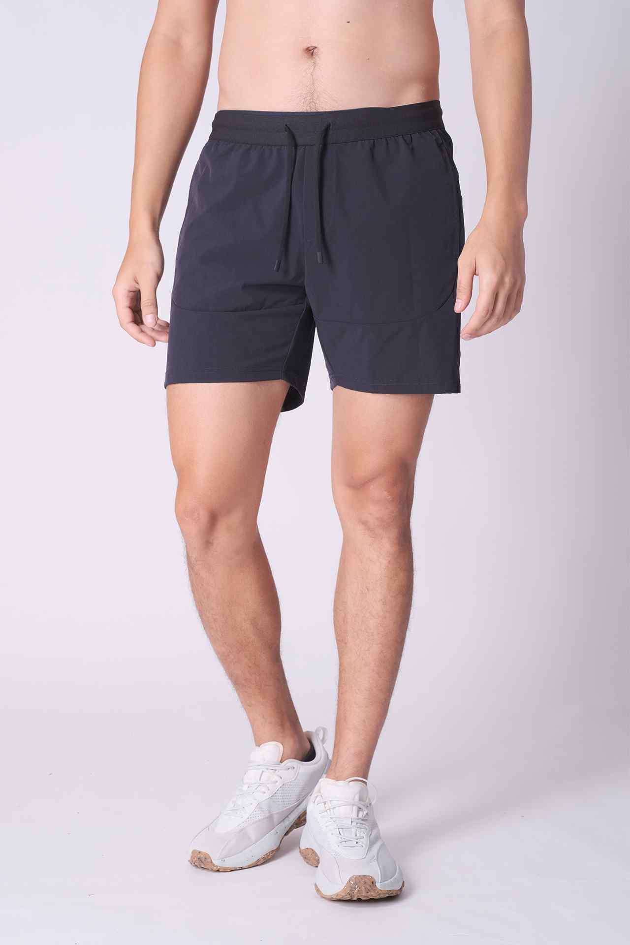 SPE0219 - Water Repellent Tight Fit Stretch Workout Shorts 5.5" - Navy