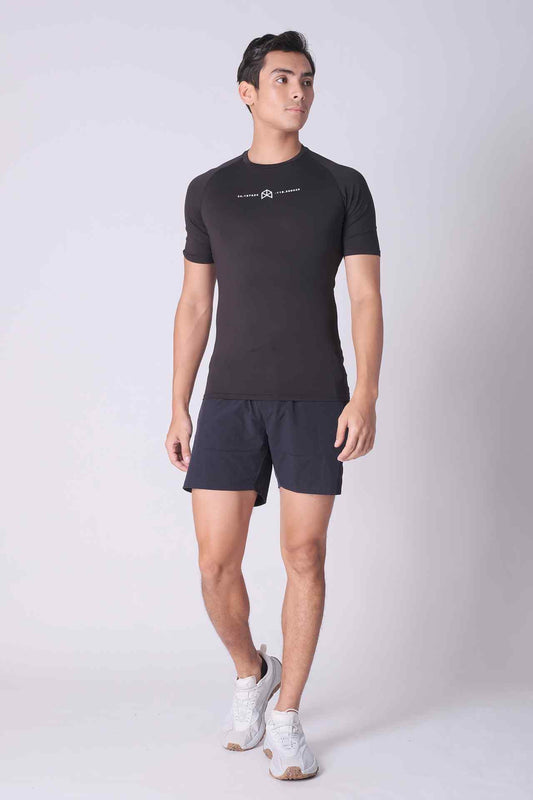 SPE0219 - Water Repellent Tight Fit Stretch Workout Shorts 5.5" - Navy