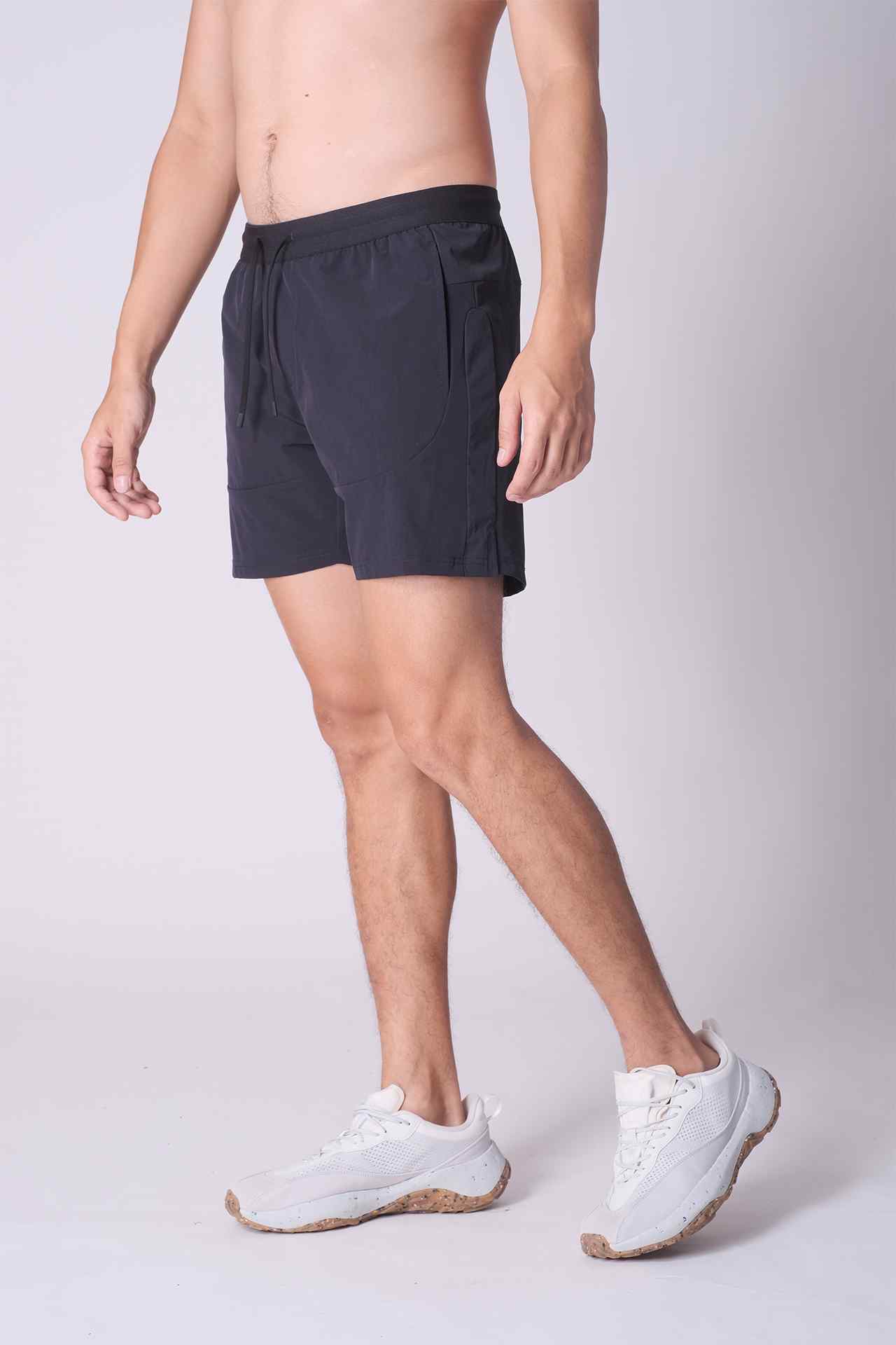 SPE0219 - Water Repellent Tight Fit Stretch Workout Shorts 5.5" - Navy