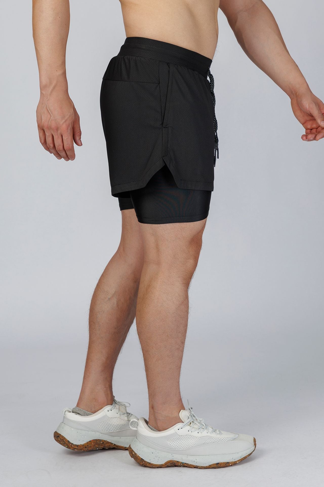 SPE0224 - Lightweight 4-Way Stretch Workout Liner Short 3" - Black