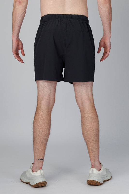 SPE0225 - Lightweight Water Resistance Stretch Ripstop Workout Short 4.0" - Black