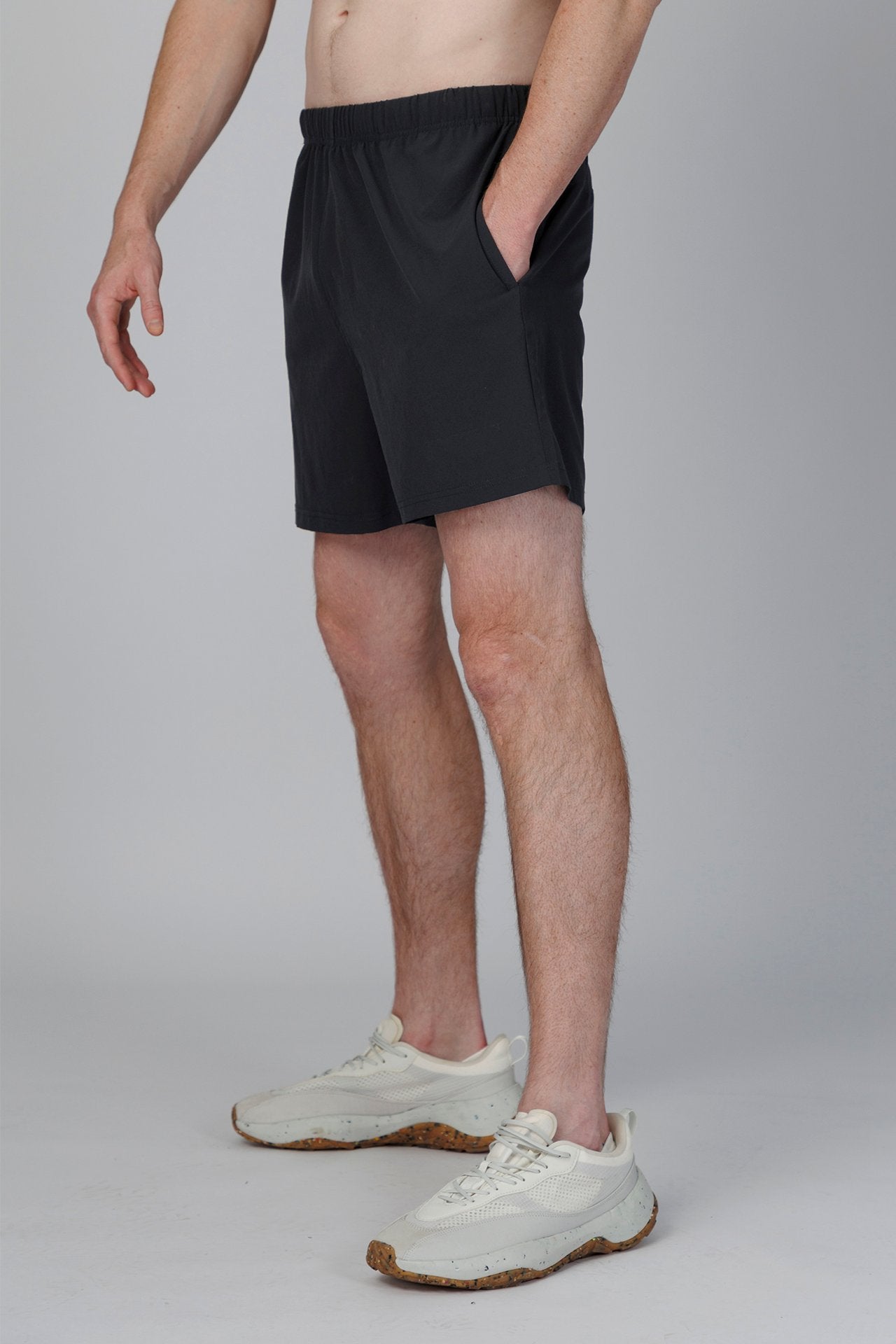 SPE0225 - Lightweight Water Resistance Stretch Ripstop Workout Short 4.0" - Black