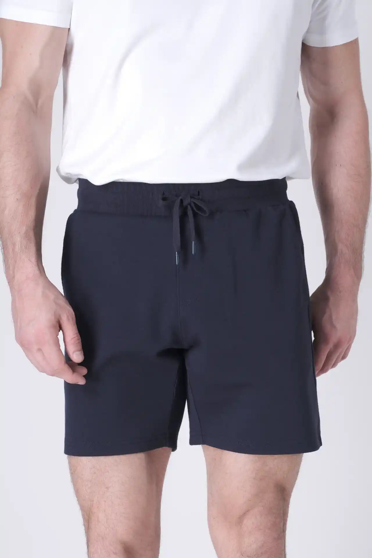 SPE0239 - Ultra Soft Mid-weight Stretch Interlock Back Zip Pocket Short 7" - Navy