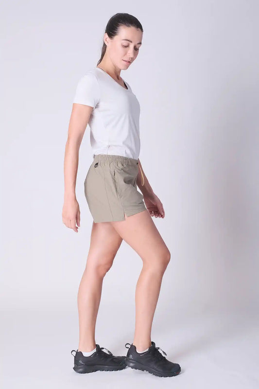 SPWE0241 - Women's Outdoor Elastic Shorts 3" - Dull Green