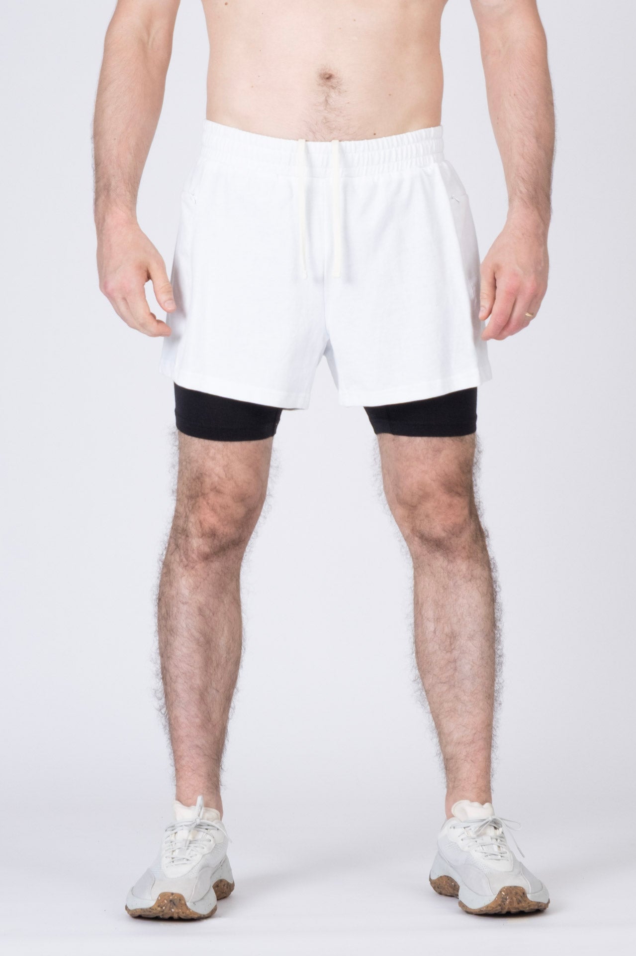 SPE0263 - Cotton Street Dry French Terry Running Shorts with Merino Liner 4"