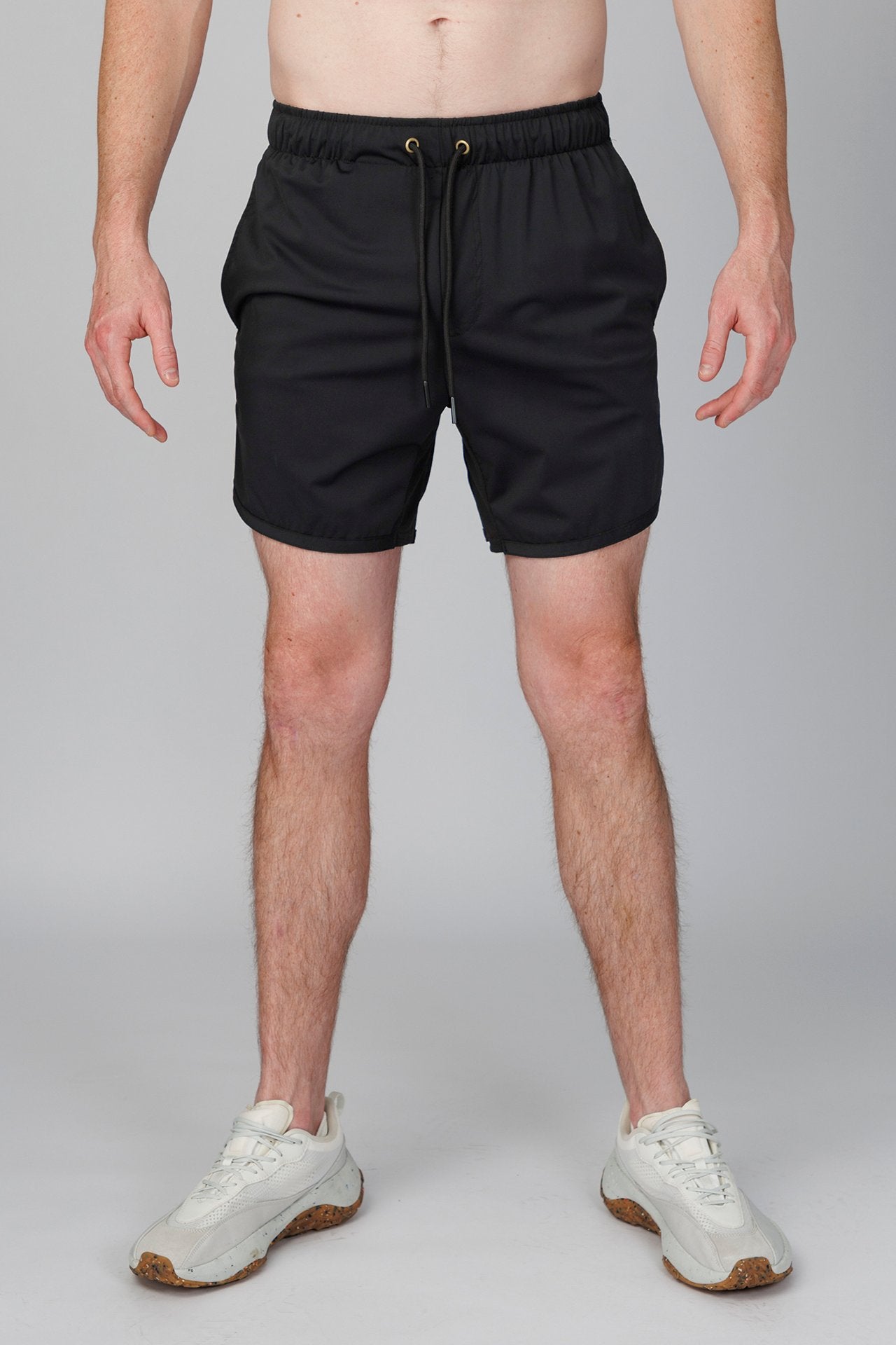SPE0267 - Lightweight Stretch Nylon Crotch Gusset Short 6.0" - Black