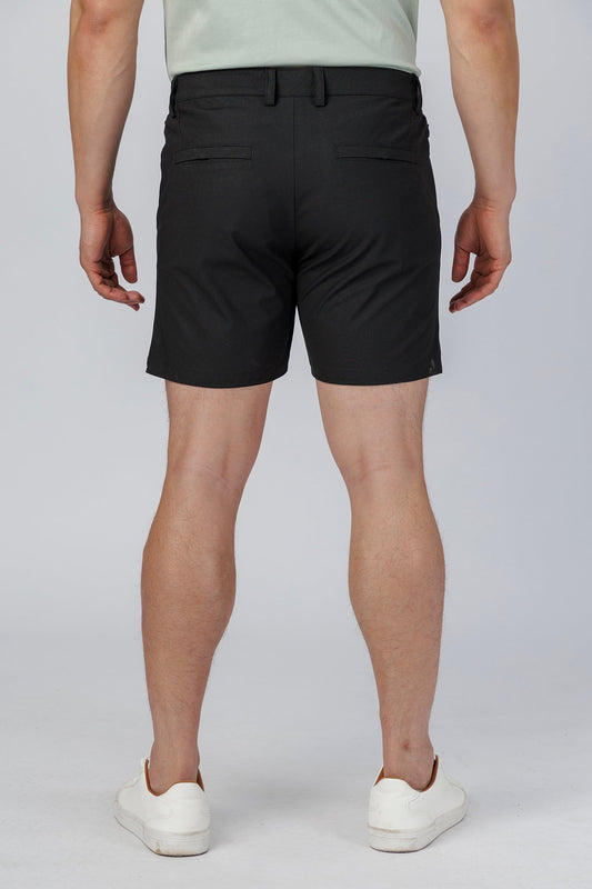 SPE0274 - COOLMAX T400 Elastomultiester Stretch Woven Gusset Short 5.5" - Black
