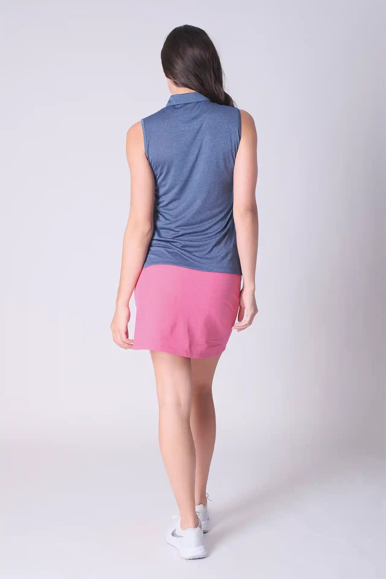 SPWG0015 - Women's Perforated Wrapped Golf Skirt 16.5" - Pink