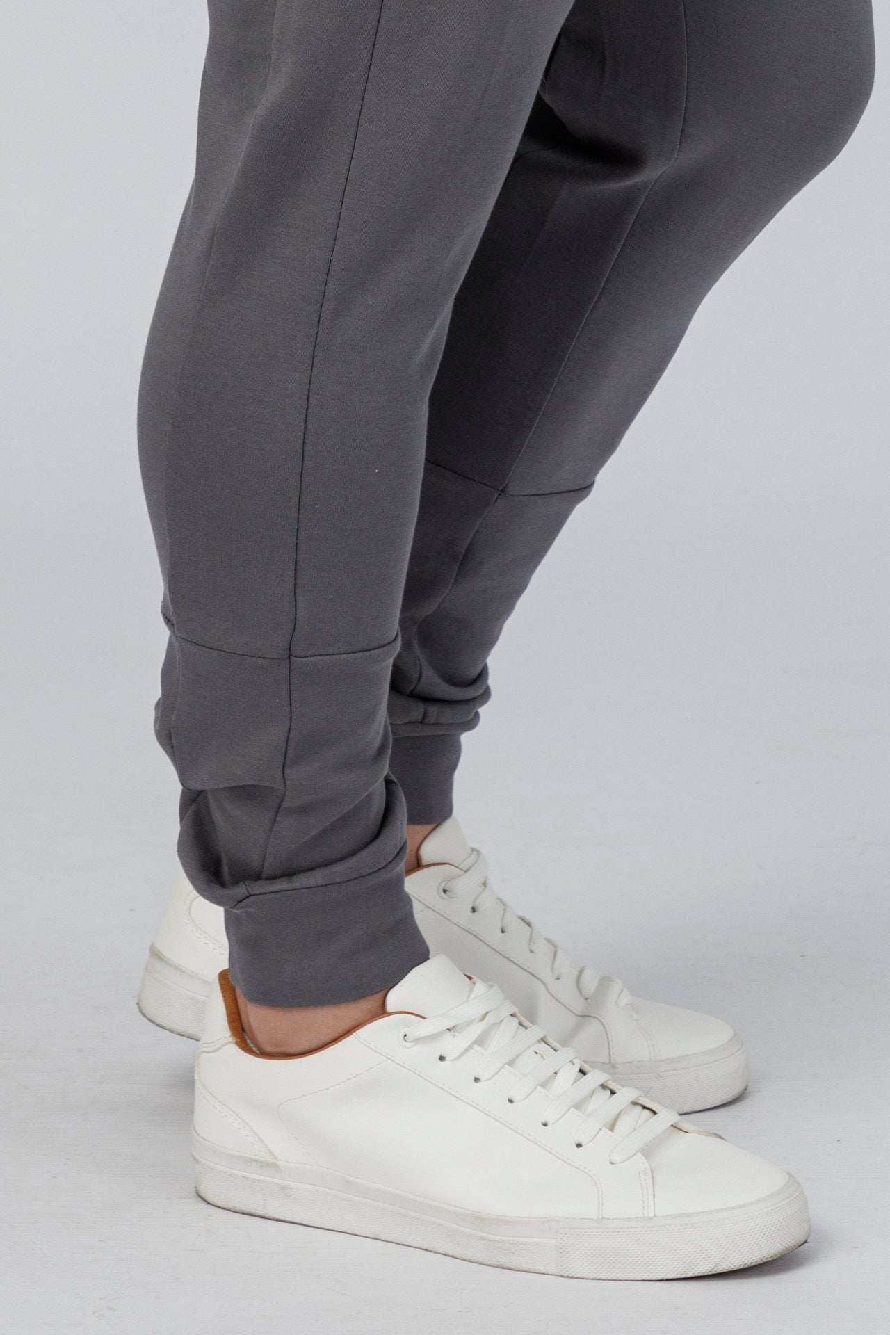 SPH0047 - Ultra Soft Cotton Blend Interlock Back Zip Pocket Joggers 29” - Mid Grey