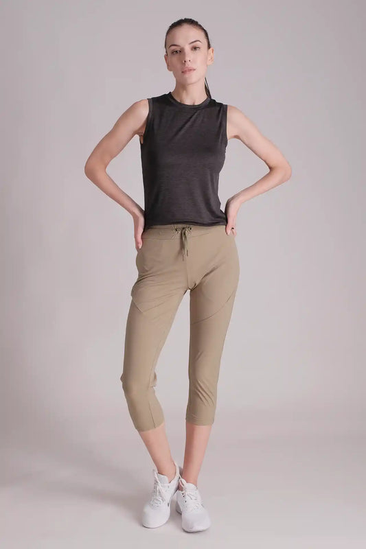 SPWH0140 - Women's Essential Office Cropped Pants 23" - Khaki