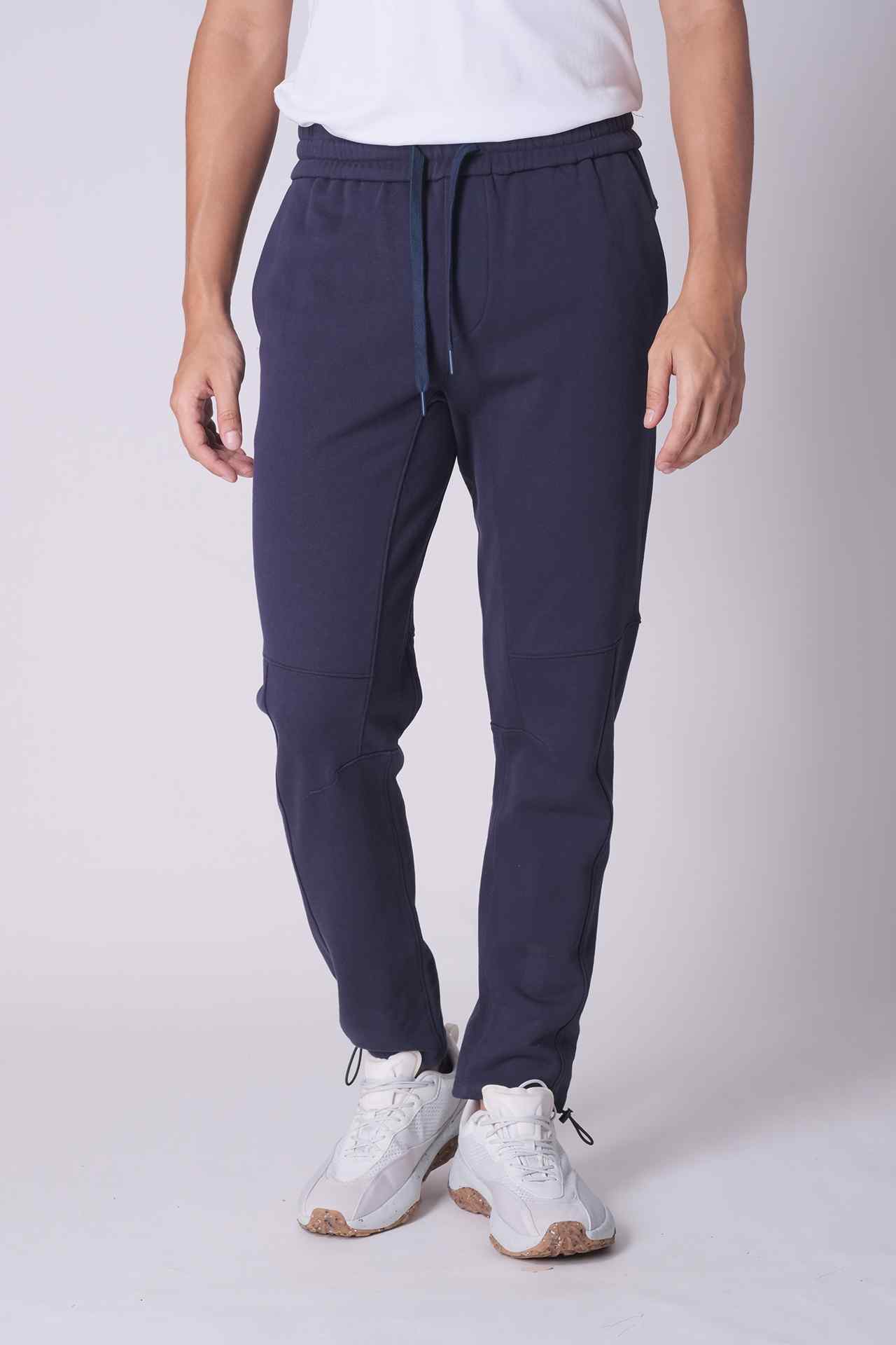 SPH0177 - Finest Cotton French Terry Cinchable Cuff Sweatpants 30” - Navy