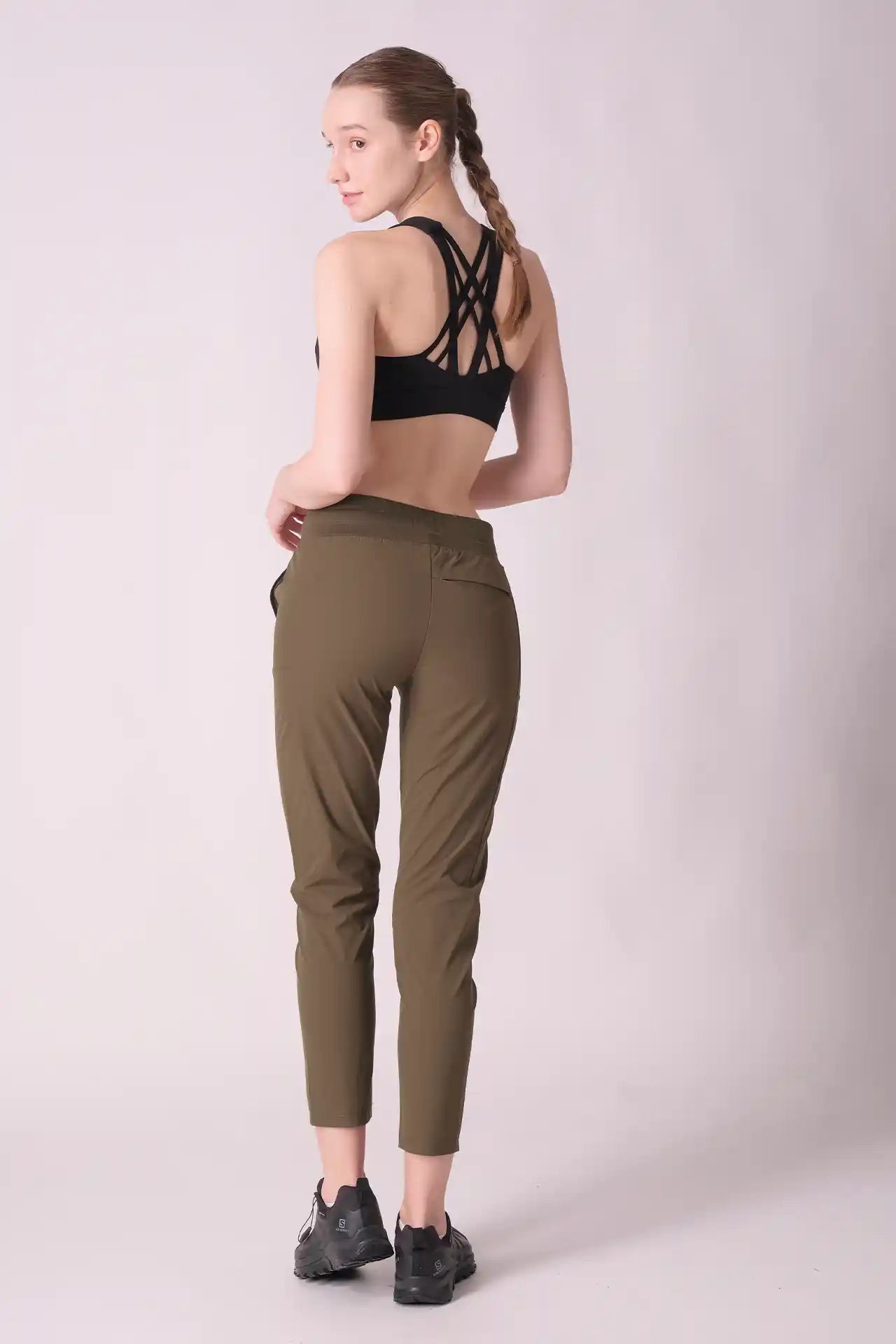 SPWH0185 - Women's Tapered Leg Pants 28"- Green
