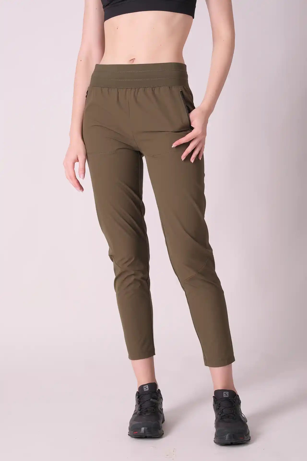 SPWH0185 - Women's Tapered Leg Pants 28"- Green