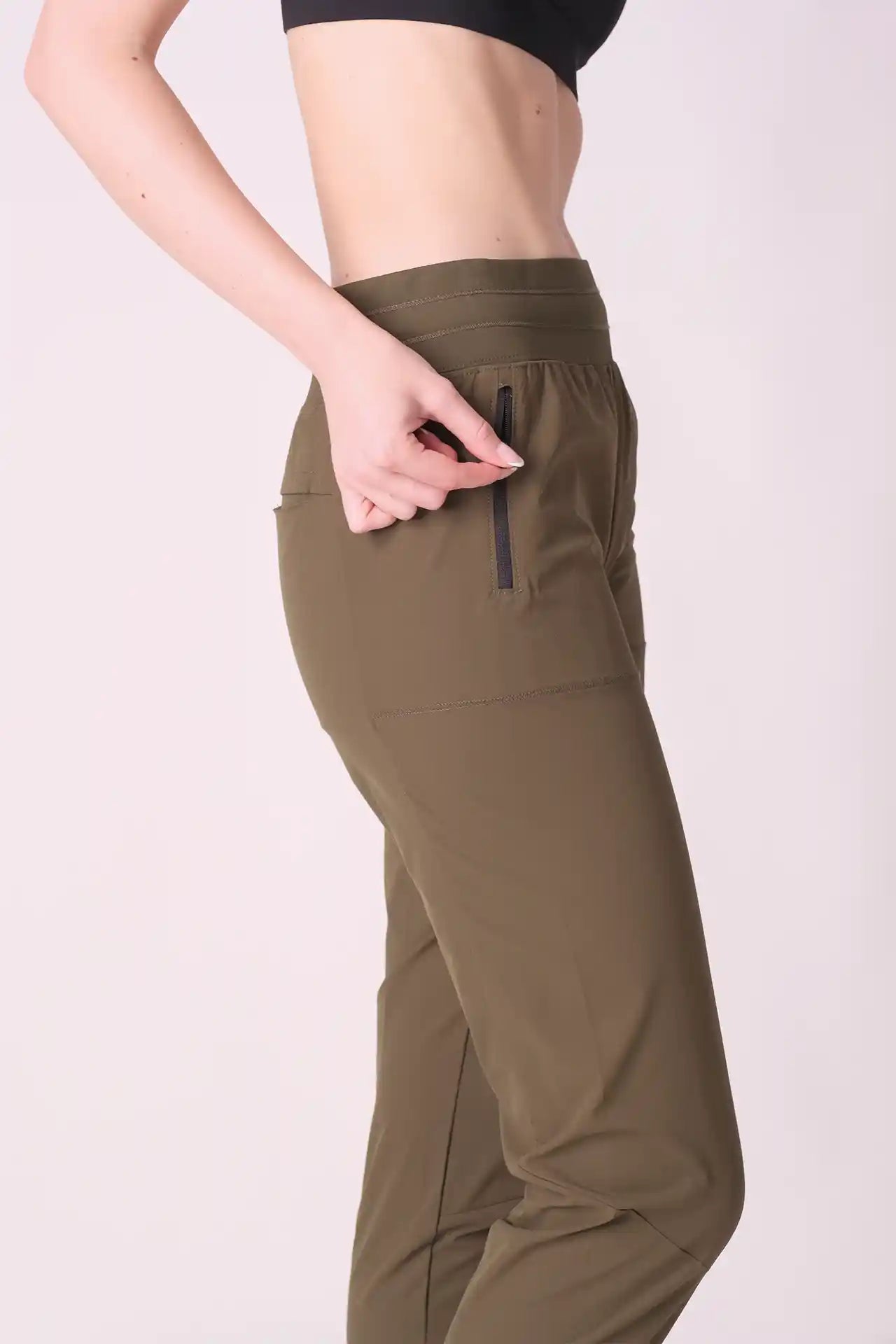 SPWH0185 - Women's Tapered Leg Pants 28"- Green