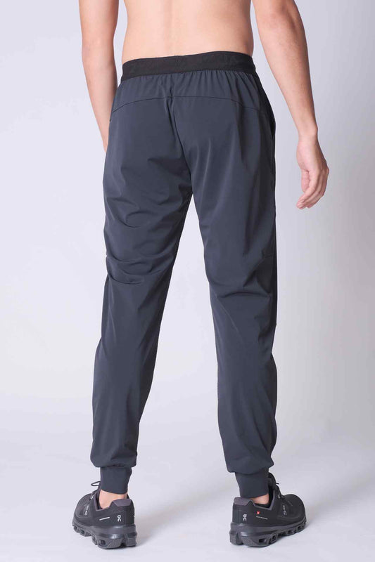 SPH0206 - Stretch Branded Elastic Running Joggers 31" - Navy